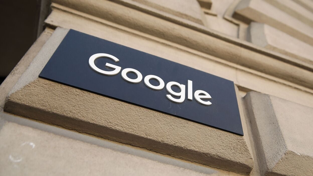 The Google logo is seen on the street in Krakow, Poland, on May 25, 2026.